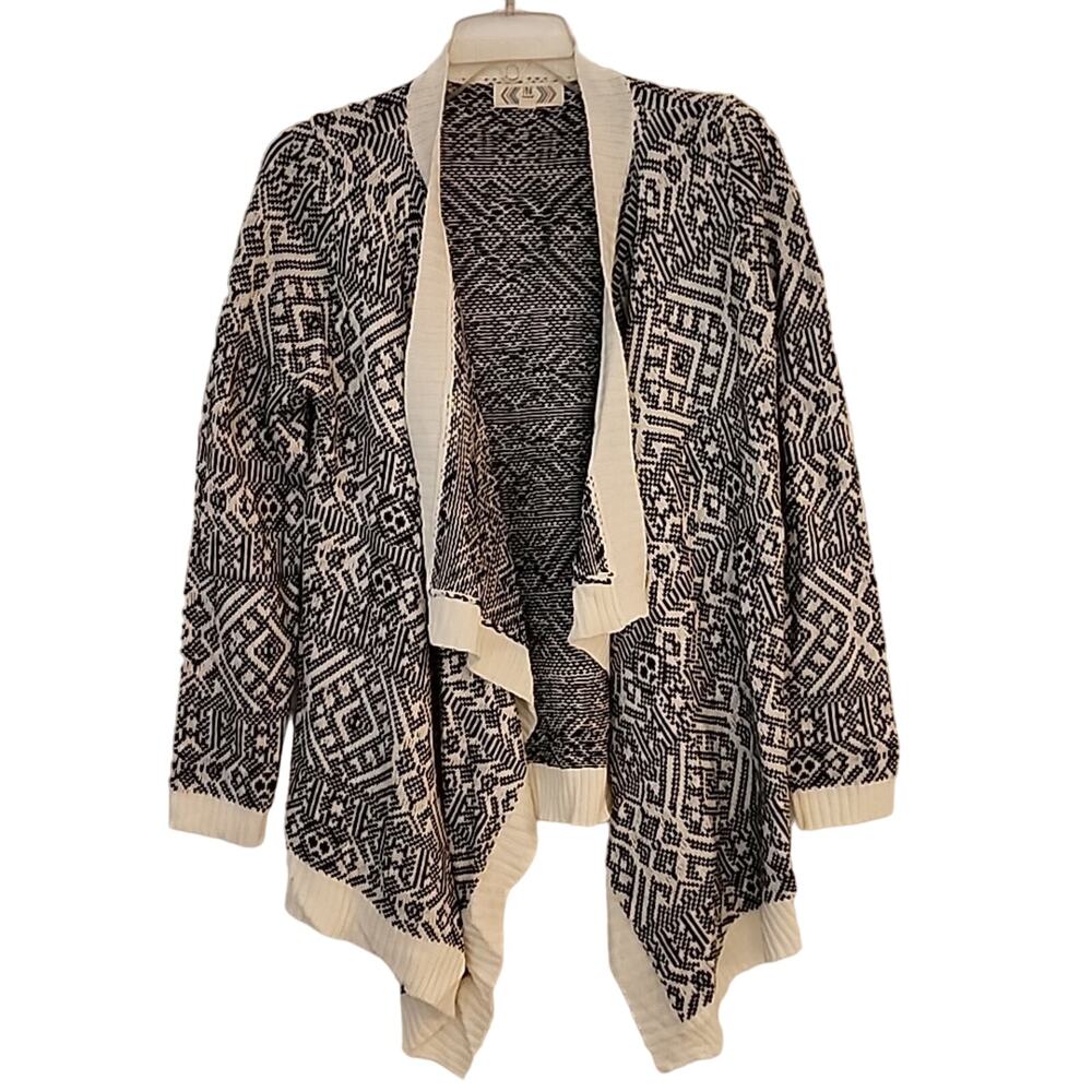 Pink Rose Waterfall Cardigan Sweater, Medium